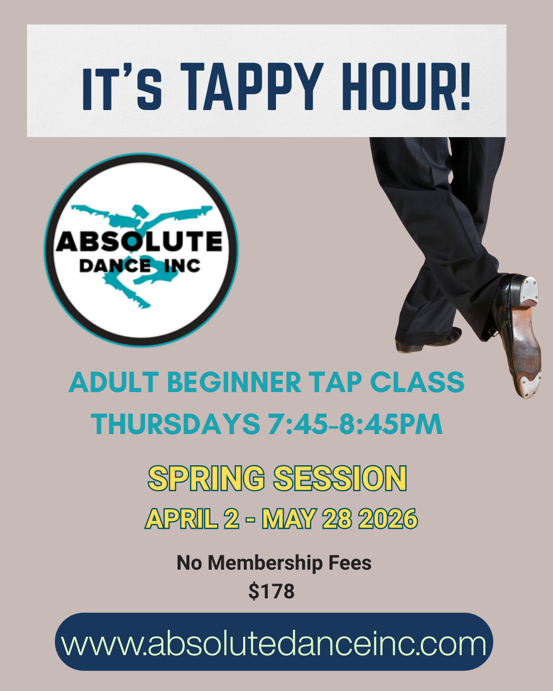 Adult Tap Beginner - Spring Session