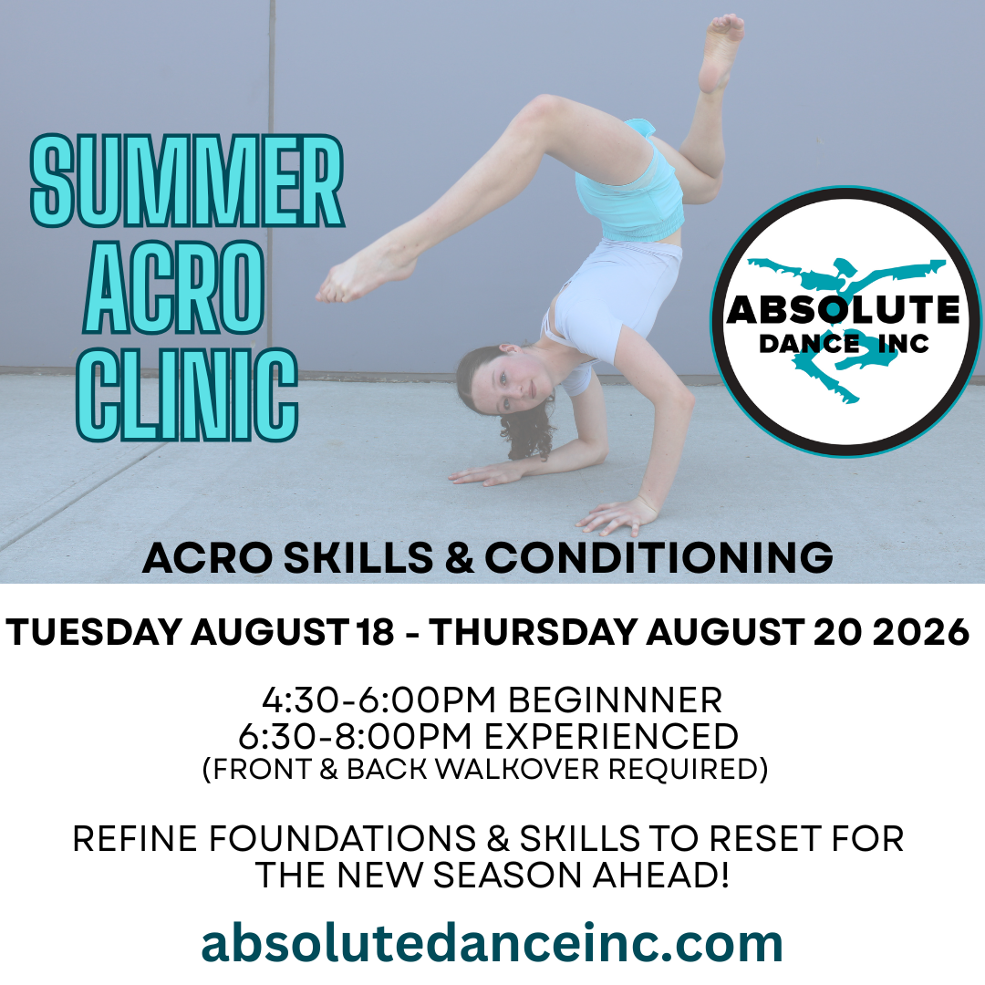 Summer Acro Skills & Conditioning Clinic - Tuesday August 18 - Thursday August 20